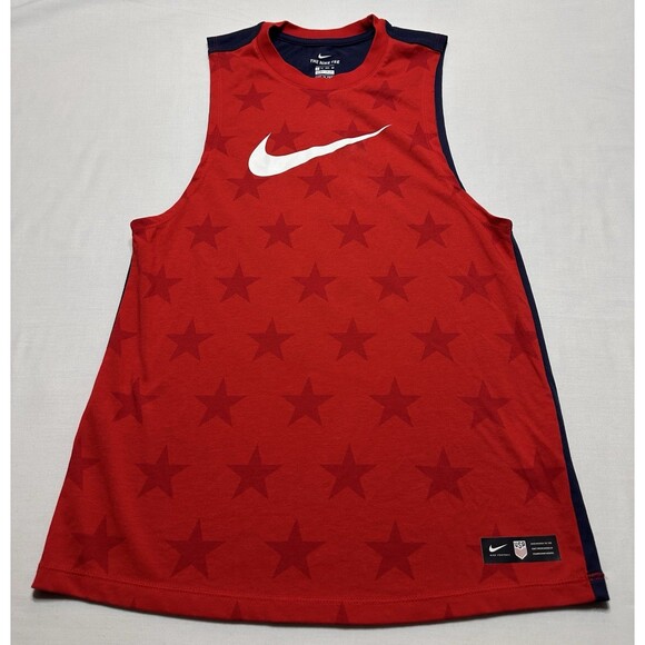 Nike USA American Women’s XS Soccer Football Tank Top Red Navy Blue 944173-657 - Picture 1 of 10